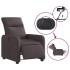 Sillón reclinable eléctrico tela marrón