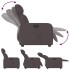 Sillón reclinable eléctrico tela marrón