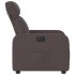 Sillón reclinable eléctrico tela marrón