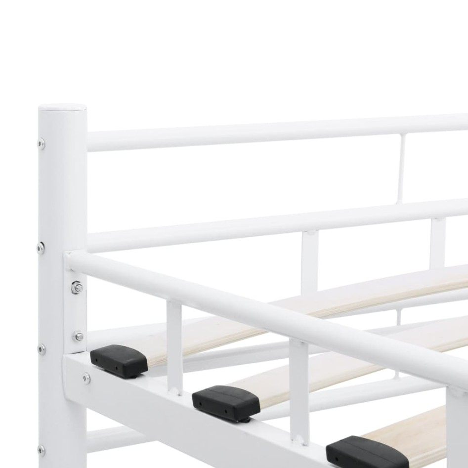 Estructura de cama de metal blanco 120x200