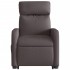 Sillón eléctrico reclinable elevable de tela marrón