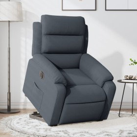 Sillón eléctrico reclinable elevable de terciopelo gris