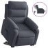 Sillón eléctrico reclinable elevable de terciopelo gris