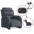 Sillón eléctrico reclinable elevable de terciopelo gris