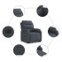 Sillón eléctrico reclinable elevable de terciopelo gris