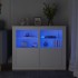 Armarios auxiliares luces LED 2 uds madera de ingeniería