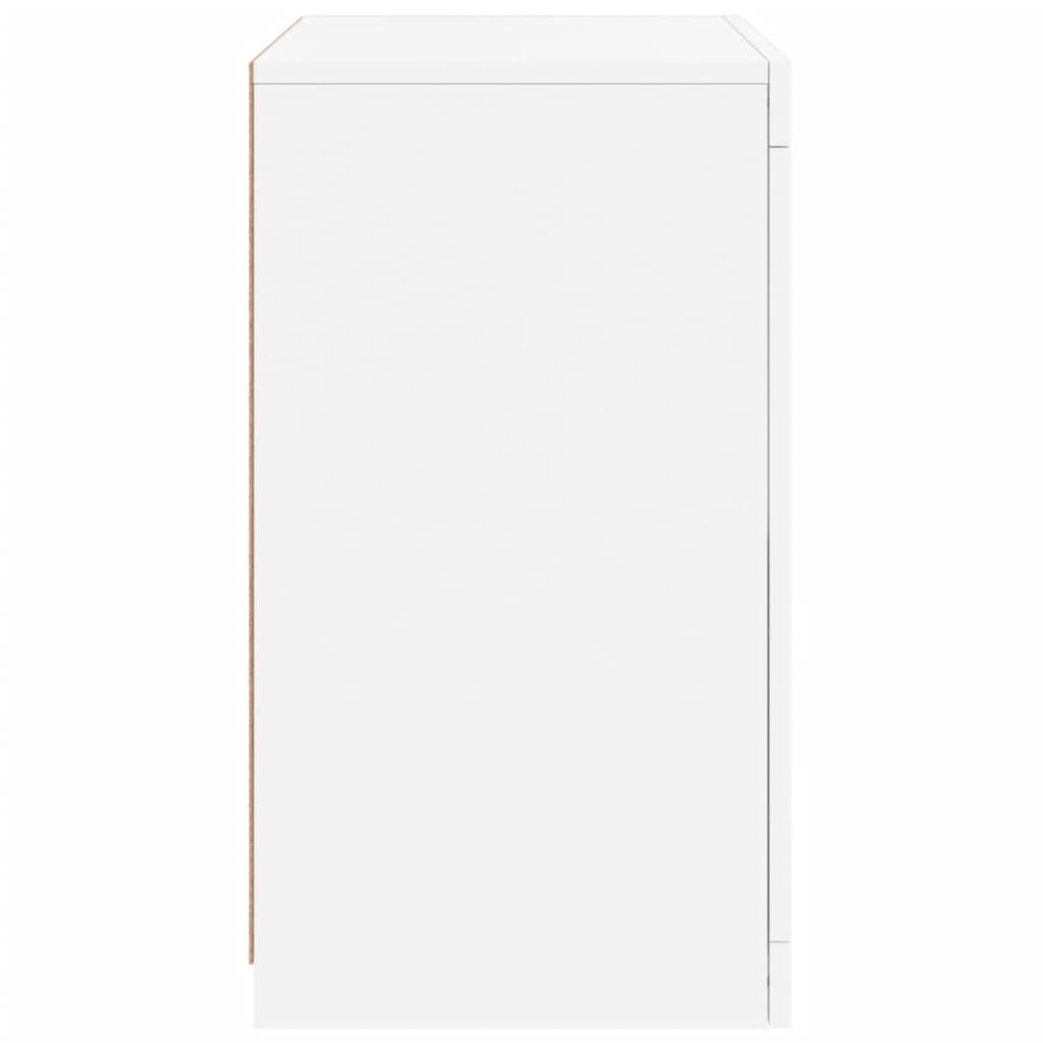 Armarios auxiliares luces LED 2 uds madera de ingeniería