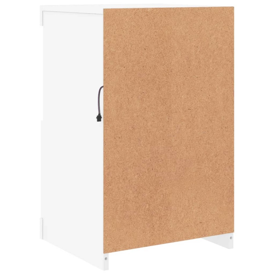 Armarios auxiliares luces LED 2 uds madera de ingeniería