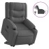 Sillón eléctrico reclinable elevable de tela gris