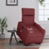 Sillón de masaje elevable eléctrico cuero artificial rojo