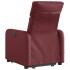 Sillón de masaje elevable eléctrico cuero artificial rojo