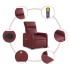 Sillón de masaje elevable eléctrico cuero artificial rojo