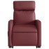 Sillón de masaje elevable eléctrico cuero artificial rojo