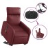 Sillón de masaje elevable eléctrico cuero artificial rojo