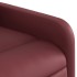 Sillón de masaje elevable eléctrico cuero artificial rojo