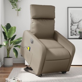 Sillón reclinable de masaje eléctrico cuero sintético