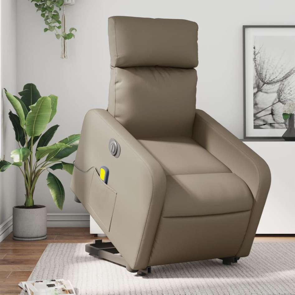 Sillón reclinable de masaje eléctrico cuero sintético