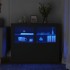 Mesitas de noche con luces LED 2 uds madera ingeniería
