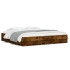 Cama con cajones madera de ingeniería roble ahumado 200x200