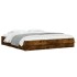 Cama con cajones madera de ingeniería roble ahumado 200x200