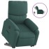 Sillón eléctrico reclinable elevable de tela verde