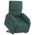 Sillón eléctrico reclinable elevable de tela verde
