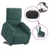 Sillón eléctrico reclinable elevable de tela verde