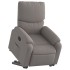 Sillón eléctrico reclinable elevable de tela gris
