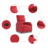 Sillón reclinable eléctrico de cuero sintético