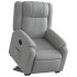 Sillón eléctrico reclinable elevable de tela gris
