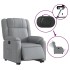 Sillón eléctrico reclinable elevable de tela gris