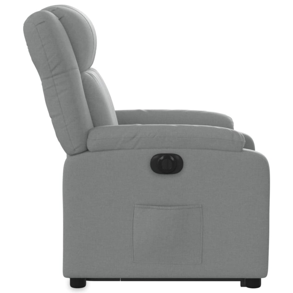 Sillón eléctrico reclinable elevable de tela gris