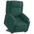 Sillón eléctrico reclinable elevable de tela verde