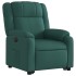 Sillón eléctrico reclinable elevable de tela verde