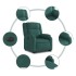 Sillón eléctrico reclinable elevable de tela verde