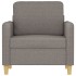 Sillón de tela gris taupé 60