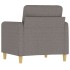Sillón de tela gris taupé 60