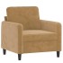 Sillón de terciopelo marrón 60