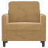Sillón de terciopelo marrón 60