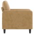 Sillón de terciopelo marrón 60