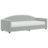 Sofá cama con colchón terciopelo gris claro 80x200