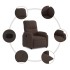 Sillón reclinable tela de microfibra