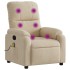 Sillón reclinable de masaje tela de microfibra color