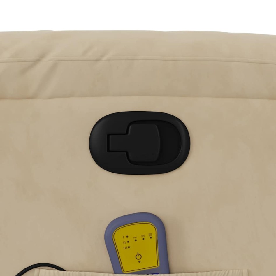 Sillón reclinable de masaje tela de microfibra color