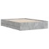 Cama con cajones madera de ingeniería gris hormigón 120x190