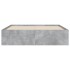 Cama con cajones madera de ingeniería gris hormigón 120x190