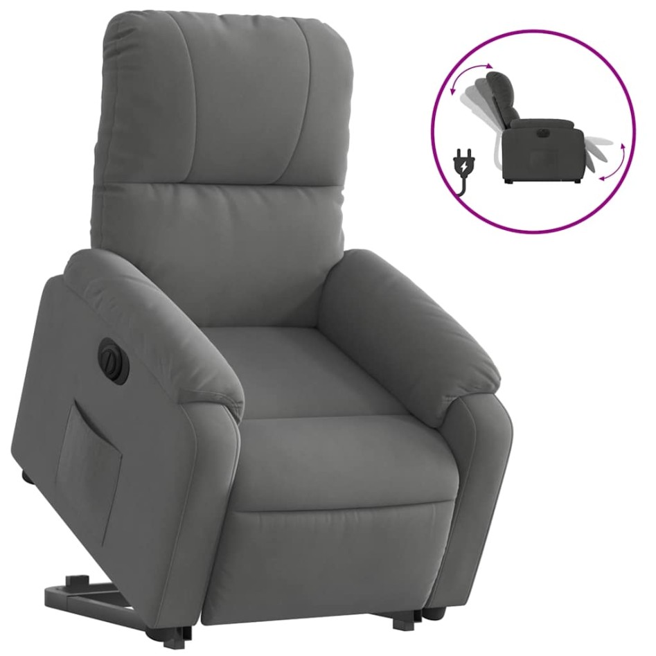 Sillón eléctrico reclinable elevable tela microfibra