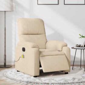 Sillón reclinable masaje eléctrico tela microfibra color