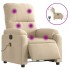 Sillón reclinable masaje eléctrico tela microfibra color