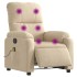 Sillón reclinable masaje eléctrico tela microfibra color